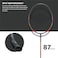 LiNing Turbo X III Carbon Fibre Strung Badminton Racket with Free Racket Cover for Seniors Dark GreyCopper 87 Grams