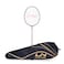 LiNing Turbo X III Carbon Fibre Strung Badminton Racket with Free Racket Cover for Seniors Dark GreyCopper 87 Grams