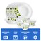 Borosil Gourmet Dinnerware Set For 6 19 Pieces White Dinner Plates and Bowls Sets Chip Resistant Tempered Opal Glass Stain Resistant Dishwasher  Microwave Safe Dinner Set For Gifting Serves 6