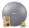 Boldfit Gym Ball for Exercise Anti Burst Exercise Ball with Foot Pump for Workout Yoga Ball for Women and Men Swiss Ball for Balance Stability Training Birthing Ball for Pregnancy Fitness 75CmGrey