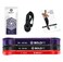 Boldfit Heavy Resistance Band for Exercise  Stretching Red Black and Purple Synthetic Rubber