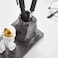 Awestuffs Porcelain Standard Astronaut Mobile Phone Stand with Pen Stand for Smartphones and Tablet  White