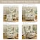 CRFATOP 2 Piece Stretch Wingback Chair Cover Printed Wing Chair Slipcovers Spandex Fabric Wingback Armchair Covers with Elastic Bottom for Living Room Bedroom Wingback Chair 06