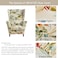 CRFATOP 2 Piece Stretch Wingback Chair Cover Printed Wing Chair Slipcovers Spandex Fabric Wingback Armchair Covers with Elastic Bottom for Living Room Bedroom Wingback Chair 06