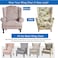 CRFATOP 2 Piece Stretch Wingback Chair Cover Printed Wing Chair Slipcovers Spandex Fabric Wingback Armchair Covers with Elastic Bottom for Living Room Bedroom Wingback Chair 06