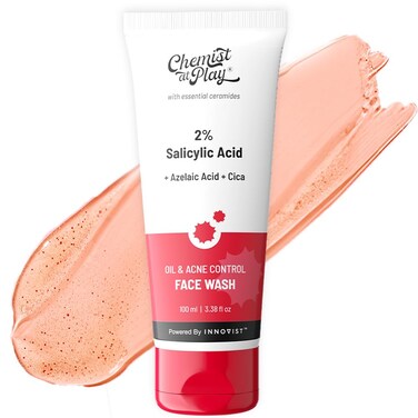Chemist at Play 2 Salicylic Acid Face Wash For Oily Skin with Niacinamide  Prevents Acne  Removes Excess Oil  Sulphate Free Anti Acne Face Cleanser  For Men  Women  35 fl oz