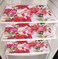 Kuber Industries Flower Design PVC 6 Pieces Refrigerator Drawer Mats Pink CTKTC13671