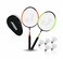 Jaspo Kidzy Steel Badminton Racket Set with 5pc Feather Shuttlecock Multi