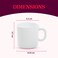 Larah by Borosil Tulip Opalware Cup Set 6 Pieces White
