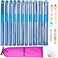 BCMRUN 22Pcs Stainless Steel Straight Knitting Needles Set 2mm8mm Long Needles with Markings LargeEye Needles Measure Tape Kitting Kit for DIY Travel