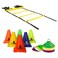 BELCO SPORTS PVC Cones Pack 6 10 Space Markers and Ladder Agility 4 Meter Combos Multicolour 6 Inch Set1