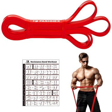 FASHNEX Resistance Bands Pull Up Assist Exercise Band Perfect for Mobility Body Stretching Powerlifting Home Workout Fitness Training Loop Bands for Men  Women Light Resistance