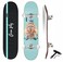 Jaspo Ocean 31 Inches X 8 Inches 7 Layer Canadian Maple Professional Grade Concave Skateboard  Made in India Ocean