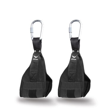 Xtrim Dura Abs SlingsNylon PaddedHeavy Duty Strapsfor Abdominal Muscle Building Core Strength Leg RaiserArmTrainingPullChin upswith Safe Lock Steel Carbiner Quick Connectors 1 Pair Army