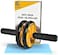 PRO365 Home Gym Ab RollerIndoor Ab Wheel for Abs WorkoutsDual Abdominal ExerciseCore Workouts for Men and Women 6 MM Safe Knee Mat Yellow Roller PRO