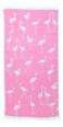 InfuseZen Turkish Towel  Thin  Absorbent Peshtemal Beach Bath Towels  100 Cotton Oversized Hammam Fouta Towel Lightweight Pool Gym Travel Towel with Flamingo Design Pink