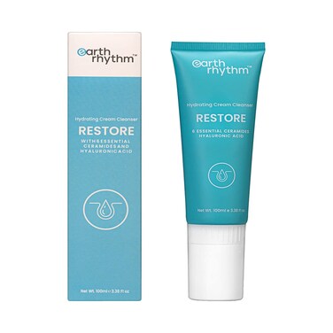 Earth Rhythm Hydrating Cream Cleanser Enriched With 6 Essential Ceramides  Hyaluronic Acid 33 Fl Oz 100 ml