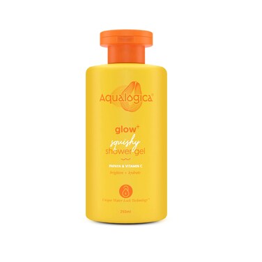 Aqualogica Glow Squishy Shower Gel  Papaya and Vitamin C Body Wash  Deeply Cleanses  Gently Exfoliates Dead Skin Cells  Helps Give Glowing Skin  845 Fl Oz250ml