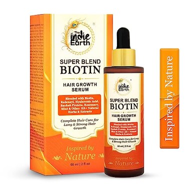 The Indie Earth Rosemary Mint  Biotin Hair Serum Formulated With Biotin Hyaluronic Acid Baobab Protein Rosemary Mint  Other 22 Natural Herbs and Extracts 60 ml