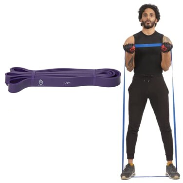 Burnlab Light Resistance Band 1520 Kgs  Pull Up Assistance Band for Exercise Chin Ups Powerlifting Training Gyms Home Fitness  for Men and Women
