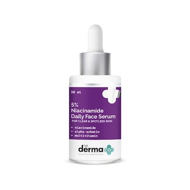 The Derma Co 5 Niacinamide Daily Face Serum with Alpha Arbutin  Multivitamin for Clear  Spotless Skin  30ml