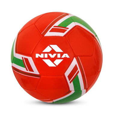 NIVIA Spinner Machine Stitched Football RedGreen