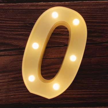 MUMUXI Marquee Light Up Letters  Large Light Up Numbers  Battery Powered and Bright with Every Letter of the Alphabet  For Wedding Birthday Party Celebration Christmas or Home Decoration 0