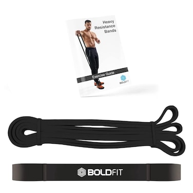Boldfit Heavy Resistance Band for Band Exercises Black