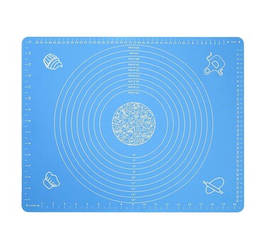 Xacton NonStick Silicon Reusable Pastry Fondant Dough roti chapati Rolling Baking Sheet mat with Measurements Diameter 614inch Multicolour
