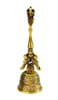 WIGANO Brass Big Puja Hand Bell Ghanti Big Golden 1 Piece