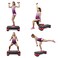 JAXPETY New 27 Fitness Aerobic Step Adjust 4  6Exercise Stepper wRisers Home Gym BlackRed