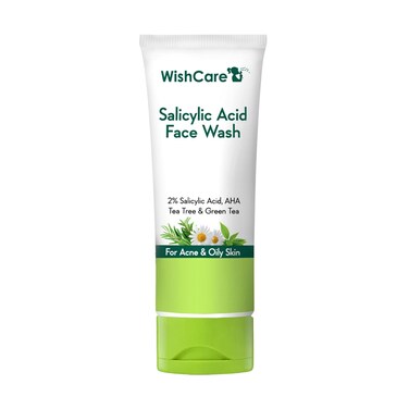 WishCare 2 Salicylic Acid Face Wash with AHA GreenTea Chamomile  TeaTree  For Oil  Acne Control