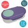 bbox Snack Box for Kids  Toddlers 2 Compartment Snack Containers Mini Bento Box Lunch Box Leak Proof BPA free Dishwasher safe School Supplies Ages 4 months Lilac Pop 12oz capacity