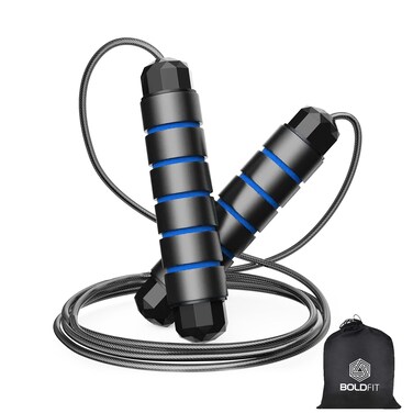 Boldfit Nylon Skipping Rope For MenWomen Adjustable Jumping Rope For Men Skipping Rope For Women Rassi Jumping Skipping Rope For Kids Jump Rope For Men Gym RopeExercise Rope For Men WorkoutBlue