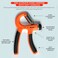 Boldfit Adjustable Hand Grip Strengthener Hand Gripper for Men  Women for Gym Workout Hand Exercise Equipment to Use in Home for Forearm Exercise Finger Exercise Power Gripper 60 Kg Orange