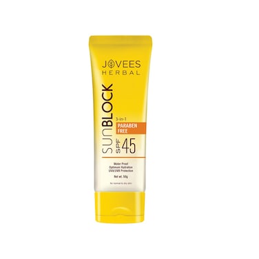 Jovees Anjeer  Carrot Sunblock with SPF 45  100 grams