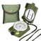 Military Lensatic Sighting Compass Survival with Carrying Bag Compass for HikingWaterproof and Shakeproof Army Green