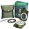 Military Lensatic Sighting Compass Survival with Carrying Bag Compass for HikingWaterproof and Shakeproof Army Green
