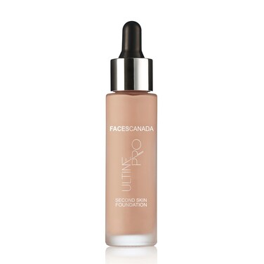 Faces Canada Second Skin Serum Foundation Spf 15 Ultra Light Weight Marine Algae Extract Enriched Natural Matte Finish Hd Flawless Radiance Natural 494 Oz