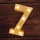 MIRADH LED Marquee Letter Lights Sign Light Up Alphabet Letters for Wedding Birthday Party Christmas Home Bar Decoration Warm White Number7