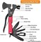 Rollyware Stainless Steel 15 in 1 Multipurpose Tool Kit Portable  Heavy Duty Light Weight  Durable Emergency Pocket Multi Tool Kit Suitable as Camping Multitool Axe Hammer  More Dark Brown