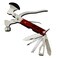 Rollyware Stainless Steel 15 in 1 Multipurpose Tool Kit Portable  Heavy Duty Light Weight  Durable Emergency Pocket Multi Tool Kit Suitable as Camping Multitool Axe Hammer  More Dark Brown