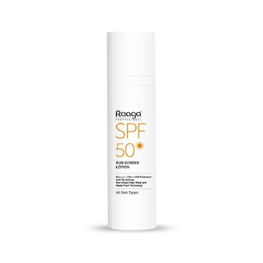Raaga Professional Sunscreen Lotion with SPF 50  PA  Broad Spectrum Protection with Anti Tan Formula  Non Greasy Water  Sweat Proof  186 Fl Oz55 ml
