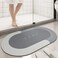 Super Absorbent Bath Mat Quickdrying Bathroom Mats Super Absorbent Living Room Floor Mat  Rubber Nonslip Bottom Easy to Clean Bathroom Rugs Simple Kitchen Doormat Oval Light Gray 40x60cm