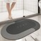 Super Absorbent Bath Mat Quickdrying Bathroom Mats Super Absorbent Living Room Floor Mat  Rubber Nonslip Bottom Easy to Clean Bathroom Rugs Simple Kitchen Doormat Oval Dark Gray 40x60cm
