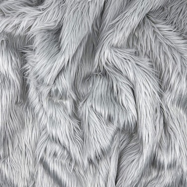 Faux Fur Fabric  Soft Fluffy Craft Fur Fabric for Sewing Upholstery Costumes  18 x 60  Vegan Faux Fur Material for DIY Projects Plush Toys Platinum Half Yard