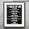 HoneyKICK 7 Rules of Life Motivational Poster 11 x 14 Inches Unframed Printed on Premium Cardstock Paper