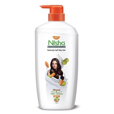 Nisha Almond  Olive Actives Shampoo For Smooth Soft Silky Hair 2197 Fl Oz