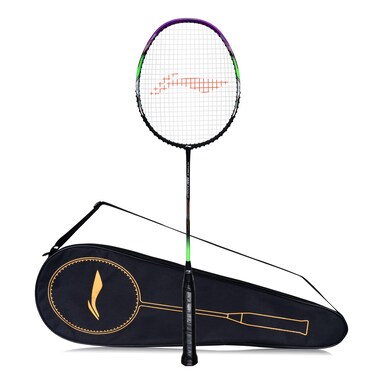LiNing GForce Superlite 3800 CarbonFiber Strung Badminton Racquet with Free Full CoverBlackPurpleSet of 1