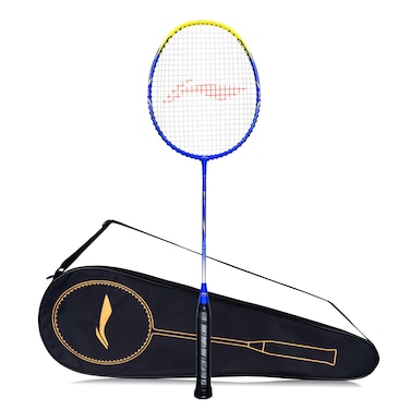 LiNing GForce Superlite 3600 CarbonFiber Strung Badminton Racquet with Free Full Cover BlueYellow